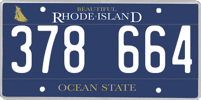 RI license plate 378664