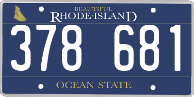 RI license plate 378681