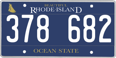 RI license plate 378682
