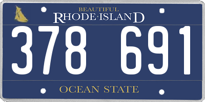 RI license plate 378691