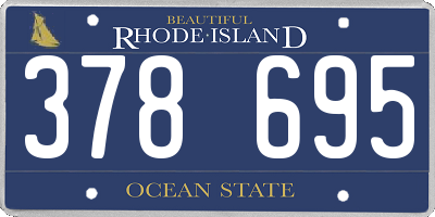 RI license plate 378695