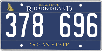 RI license plate 378696