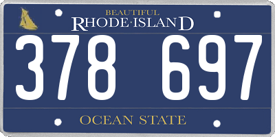 RI license plate 378697