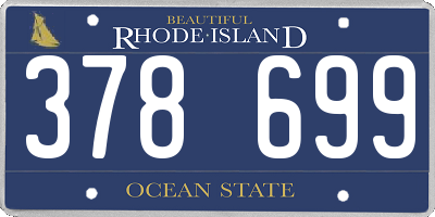 RI license plate 378699