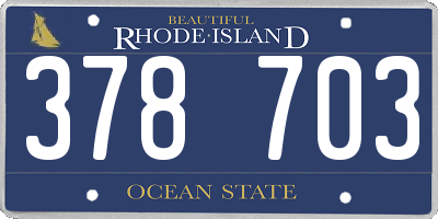 RI license plate 378703