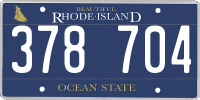 RI license plate 378704