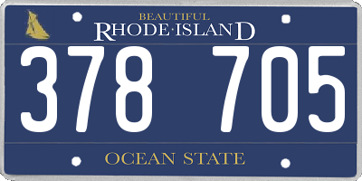 RI license plate 378705