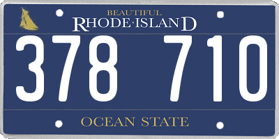 RI license plate 378710