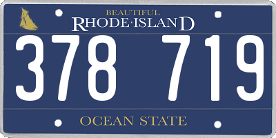 RI license plate 378719