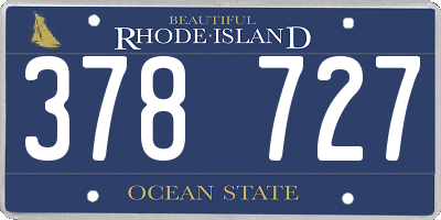 RI license plate 378727