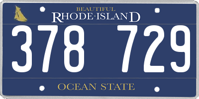 RI license plate 378729