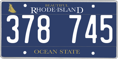 RI license plate 378745