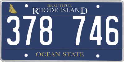 RI license plate 378746