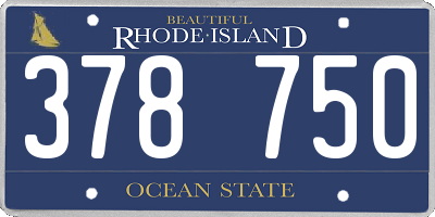 RI license plate 378750