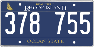 RI license plate 378755
