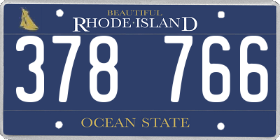 RI license plate 378766