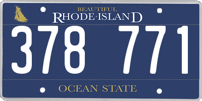 RI license plate 378771