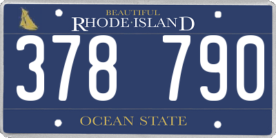 RI license plate 378790