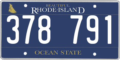 RI license plate 378791