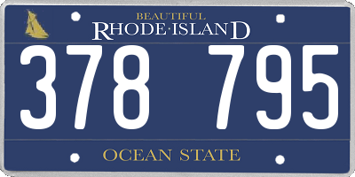 RI license plate 378795
