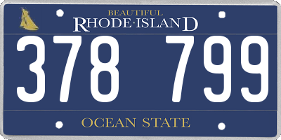 RI license plate 378799