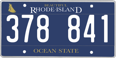 RI license plate 378841