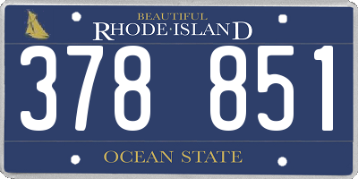 RI license plate 378851