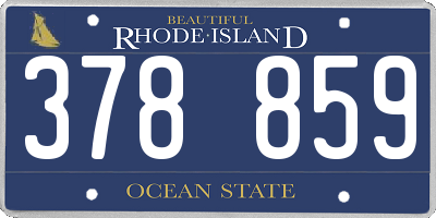 RI license plate 378859
