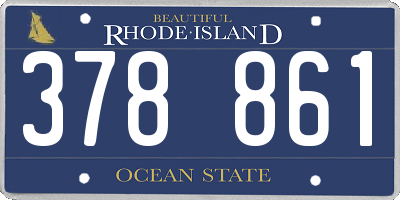 RI license plate 378861