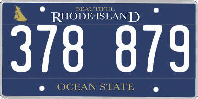 RI license plate 378879