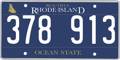 RI license plate 378913