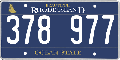 RI license plate 378977
