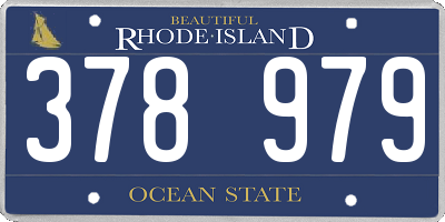 RI license plate 378979