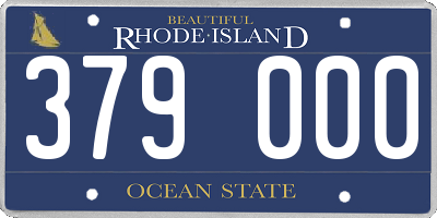 RI license plate 379000
