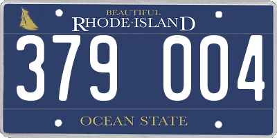 RI license plate 379004