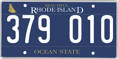 RI license plate 379010