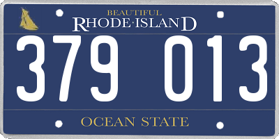 RI license plate 379013