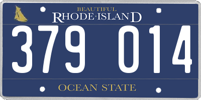 RI license plate 379014