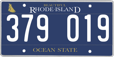 RI license plate 379019