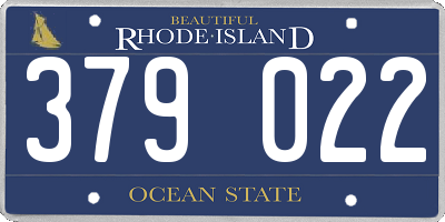 RI license plate 379022