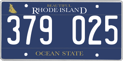 RI license plate 379025