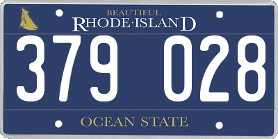 RI license plate 379028