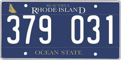 RI license plate 379031