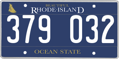 RI license plate 379032