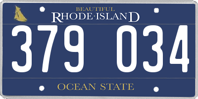 RI license plate 379034