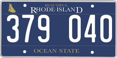 RI license plate 379040