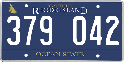 RI license plate 379042