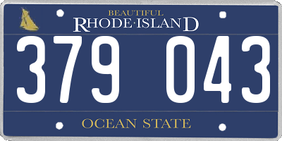 RI license plate 379043