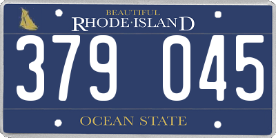 RI license plate 379045