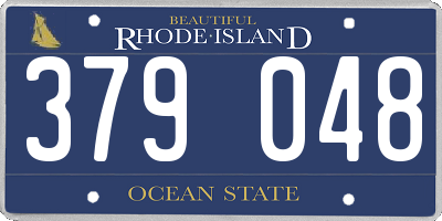 RI license plate 379048